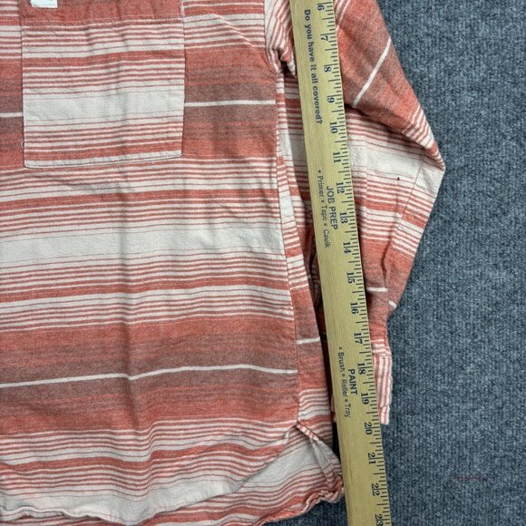 Rip Curl Shirt Mens Small Red White Stripe Button Front Cotton Casual 01YWSH - Picture 4 of 7